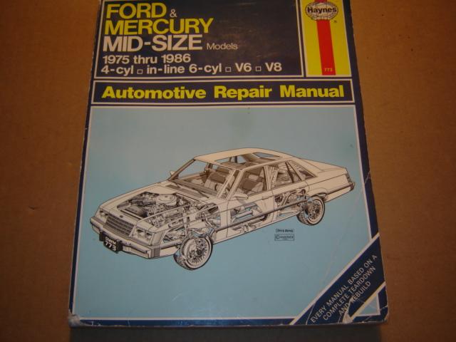 1975-86 ford, lincoln & mercury mid-size vehicles shop service repair manual