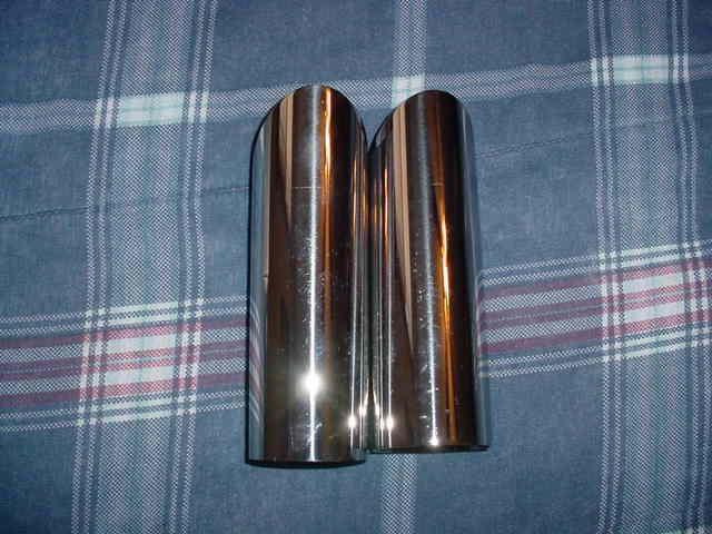 Polished ss tail pipe extensions mercury ford chevrolet hot rod custom ratrod 