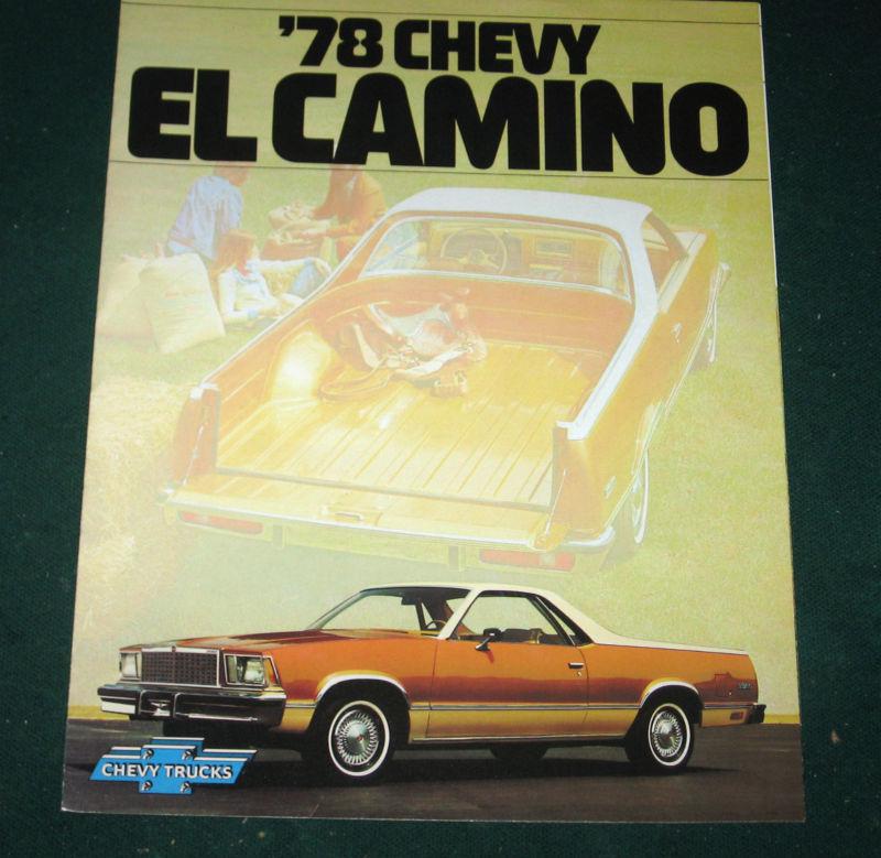 1978 chevy el camino dealer sales brochure; super sport; conquista; 6 pgs