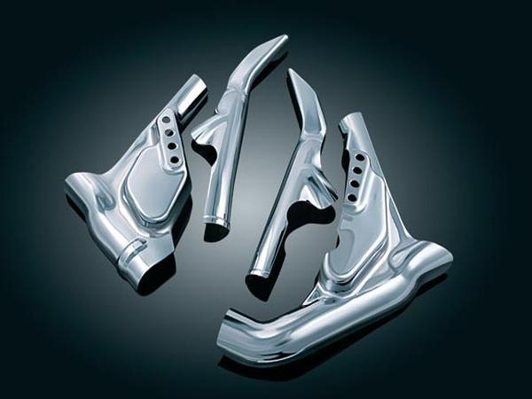 Kuryakyn motorcycle chrome mid frame cover (pr) p/n 8609