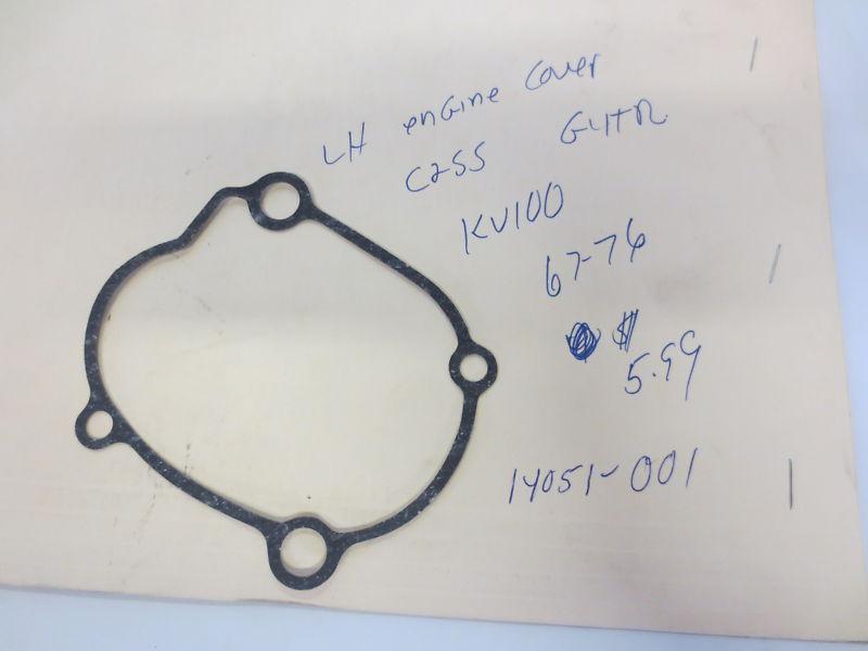 Kawasaki g4tr,c2ss,kv100 nos oem l/h crankcase cover gasket p.n 14051-001