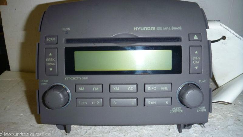 06-08 hyundai sonata radio single cd mp3 xm ready 96180-0a600qz oem *