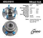 Centric parts 406.61011 rear hub assembly