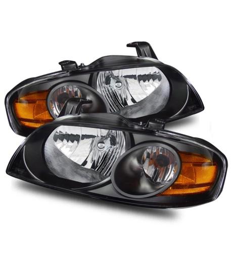 04-06 nissan sentra aftermarket blackout crystal headlights +amber reflectors