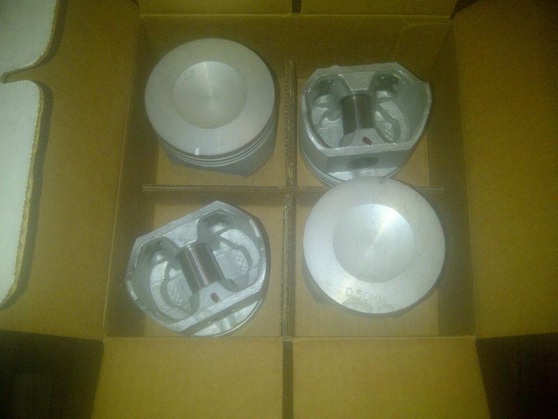 2.0 gm 122  l4 83-84 vin p ohv new piston set of 4 sterling# 493np-.50mm / .020