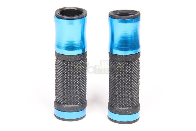 Blue 7/8" motorcycle handlebar street bike hand grips honda yamaha ktm suzuki