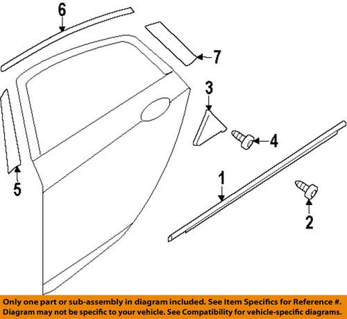 Hyundai oem 832203s000 exterior-rear-belt weather strip