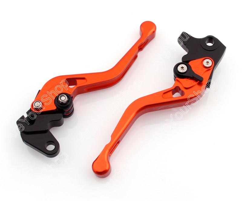 Short adjustable brake clutch levers yamaha fz16 fz 16 2012-2013 orange