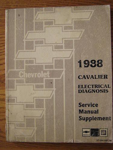 1988 cavalier electrical diagnosis service manual suplement original