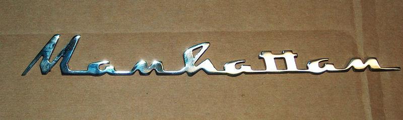 1951-55 kaiser manhattan ss front fender script - ss - new reproduction