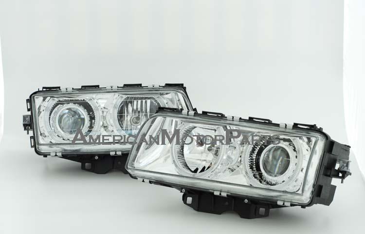 Depo pair euro chrome projector halo headlights w/ hid type 95-98 bmw 7-series