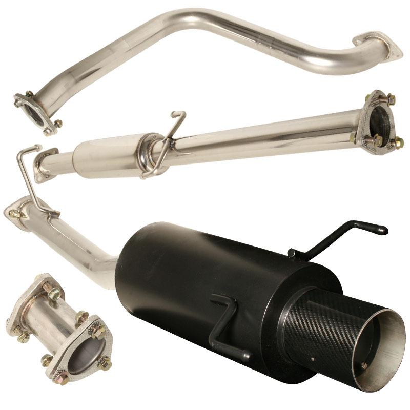 97 98 99 00 01 honda prelude catback exhaust muffler system with carbon tip