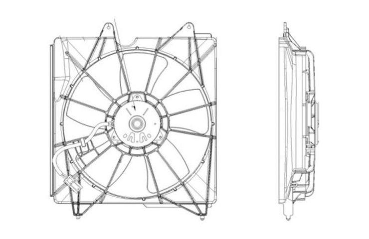 Replacement radiator cooling fan shroud only 2008-2010 2009 honda accord v6