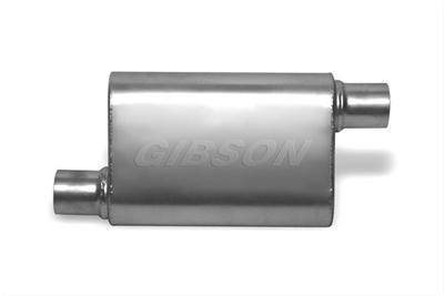 Gibson muffler superflow single 2.50" inlet/single 2.50" outlet stainless ea