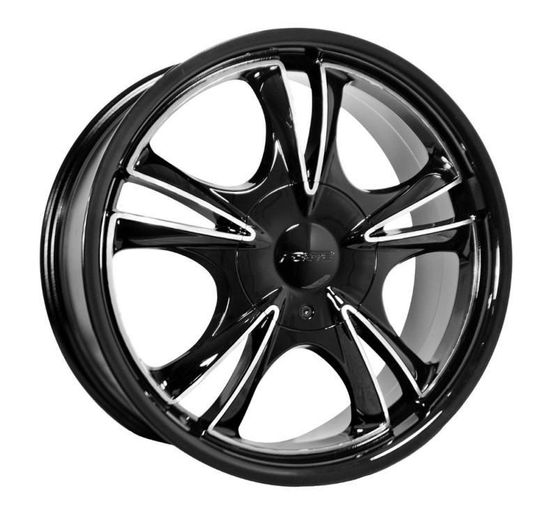 17x7.5 forte f58 dark five (black mirror) wheel/rim(s) 5x108 5-108 5x4.25 17-7.5