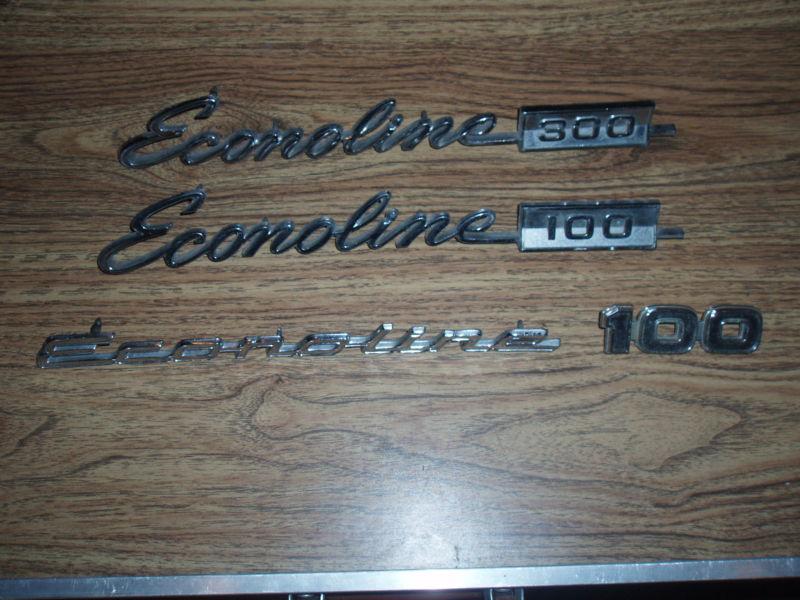 Ford econoline van lot emblems 100 300 1960's and 70's nameplate symbol fender