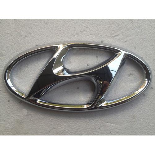 Front hood grill chrome h logo emblem for 13 14 hyundai santa fe dm