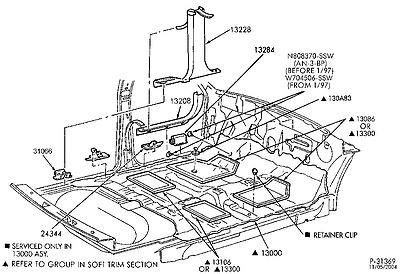 1f1z5413086aab kit floor contour mat 05 06 07 taurus