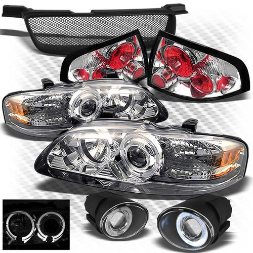 00-03 sentra projector headlights + tail lights + projector fog lights + grille