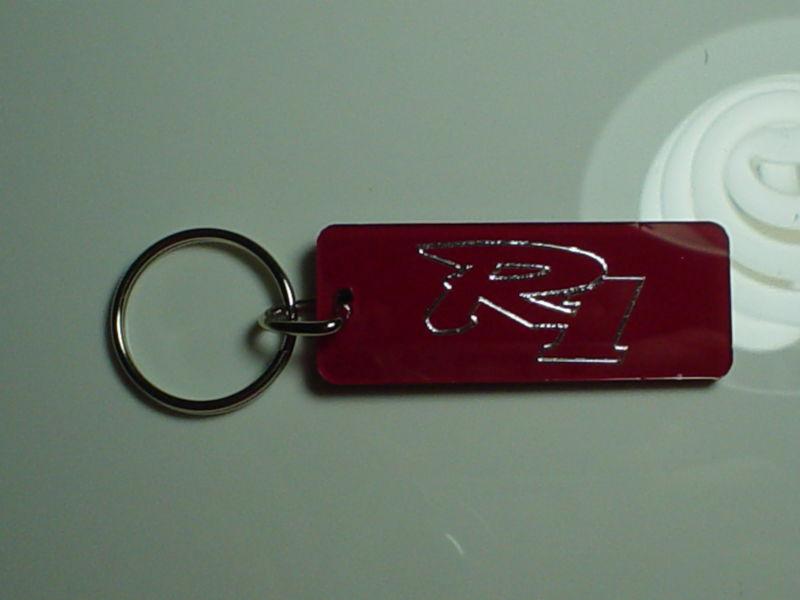 R1 motorcycle key chain red/chrome  yamaha os ol 