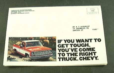 1977 77 chevrolet chevy truck brochure pickup van 