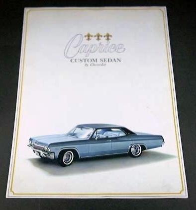 1965 65 chevy chevrolet caprice custom sedan brochure