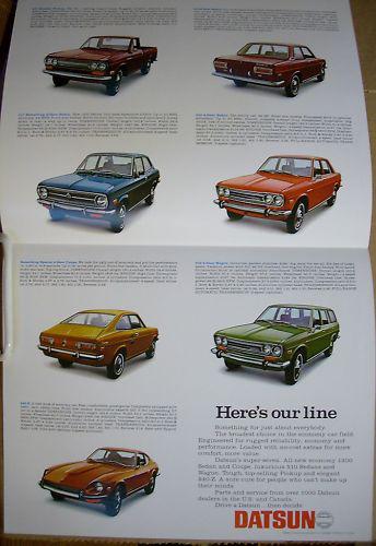1971 71 datsun full line sales brochure