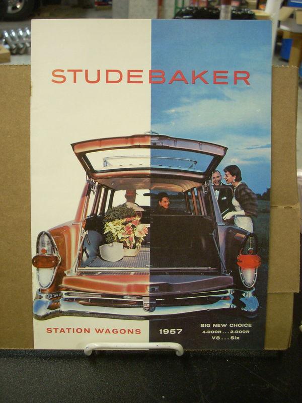 1957 studebaker station wagon dealer sales brochure catalog folder