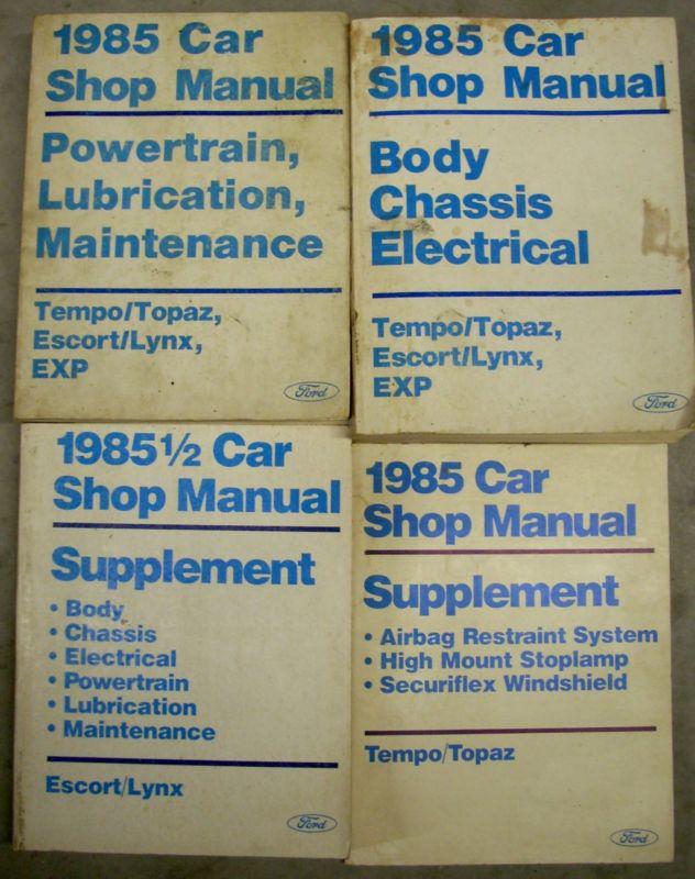 1985 ford tempo escort exp mercury topaz lynx shop service repair manual book