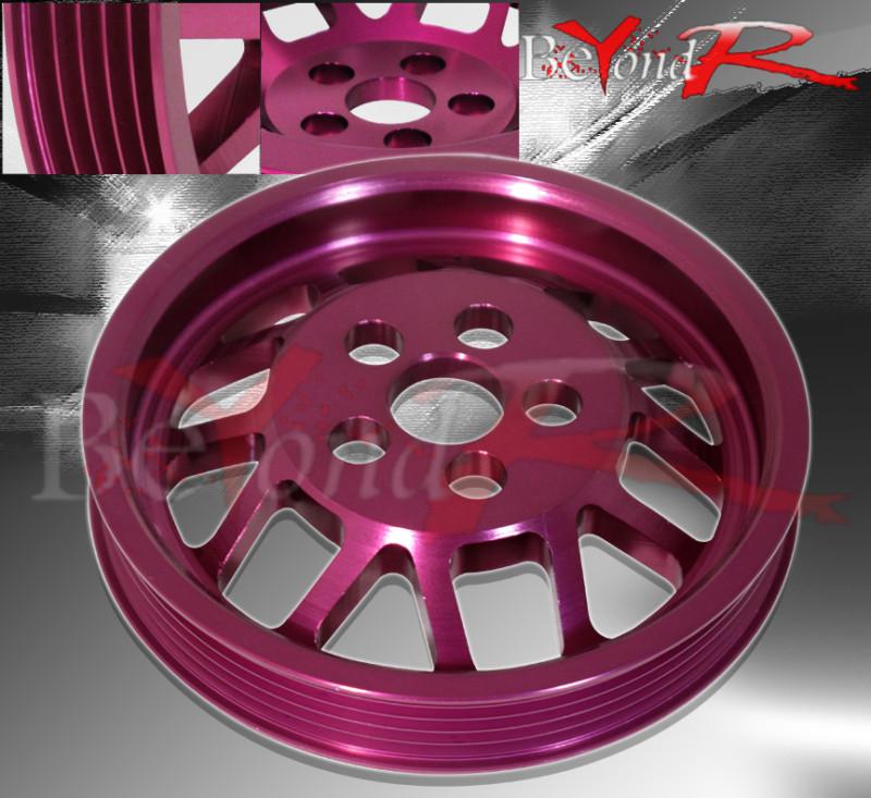 Vw mk5 mk6 2.5l jetta rabbit golf race performance gain crankshaft pulley purple