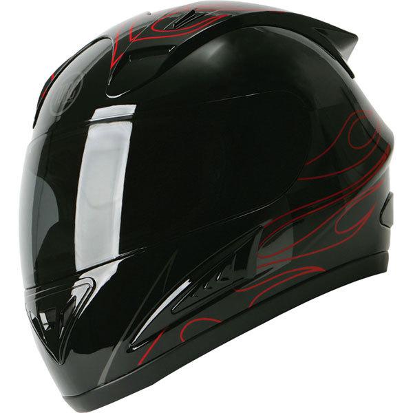 Flat black l torc prodigy t-10 coupe full face helmet