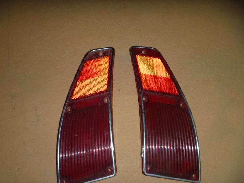 1970 buick station wagon tail lights pair left and right side tail light lens!