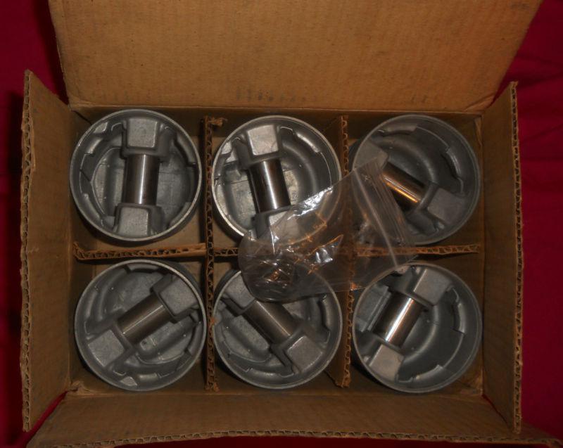 (6) 1954 sterling hudson standard pistons & rings 3-9/16 2-1/16" comp 4100p set