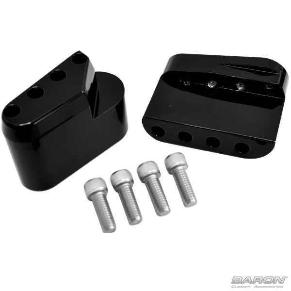 Baron passenger floorboard comfort kit black harley flhx street glide 2010-2012