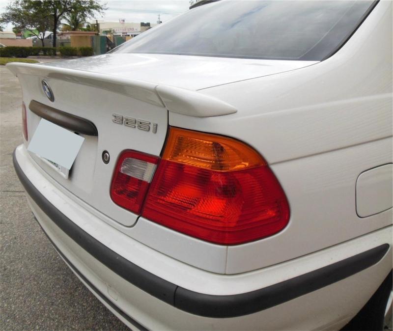 1999-2005 bmw 3 series sedan (e46) acs style 3pc rear lip spoiler (painted)