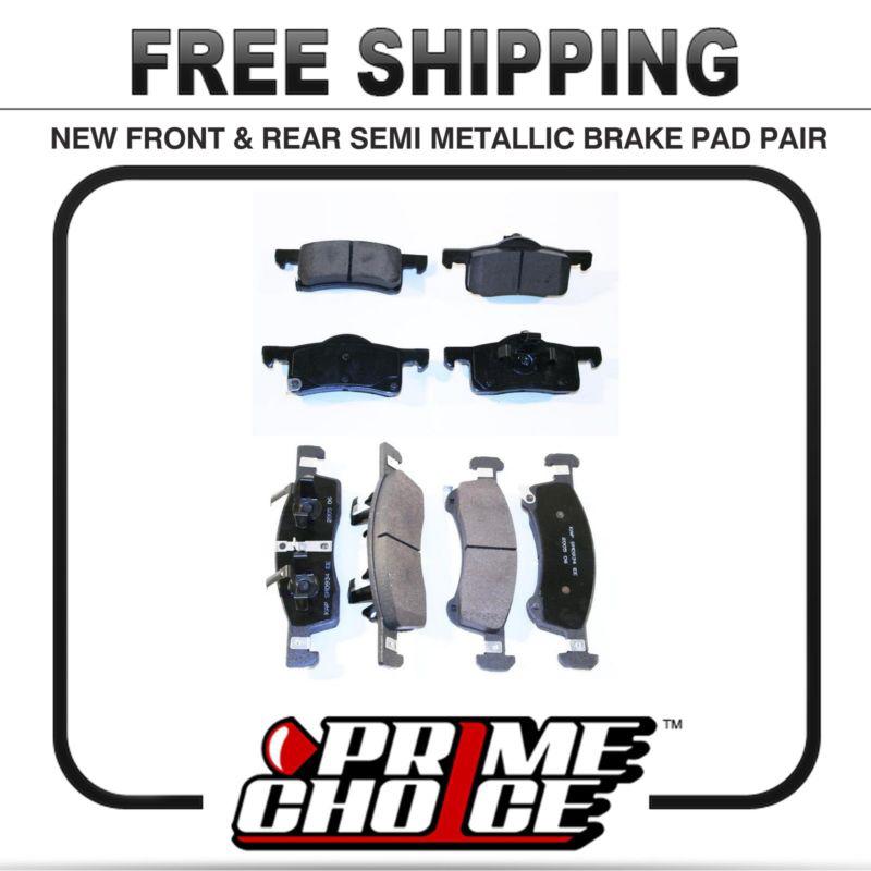 Premium front & rear metallic disc brake pads 2 full complete sets 4 pair 8 pads