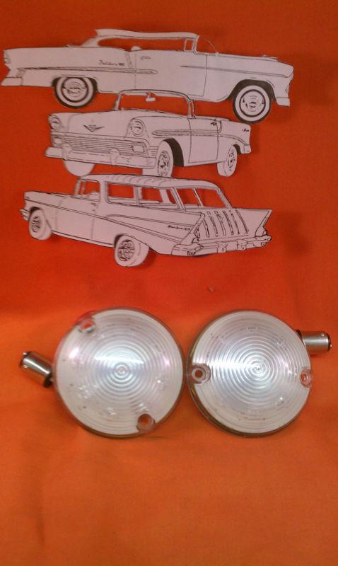 1957 chevy led parklight lens clear belair sedan wagon hardtop nomad convertible