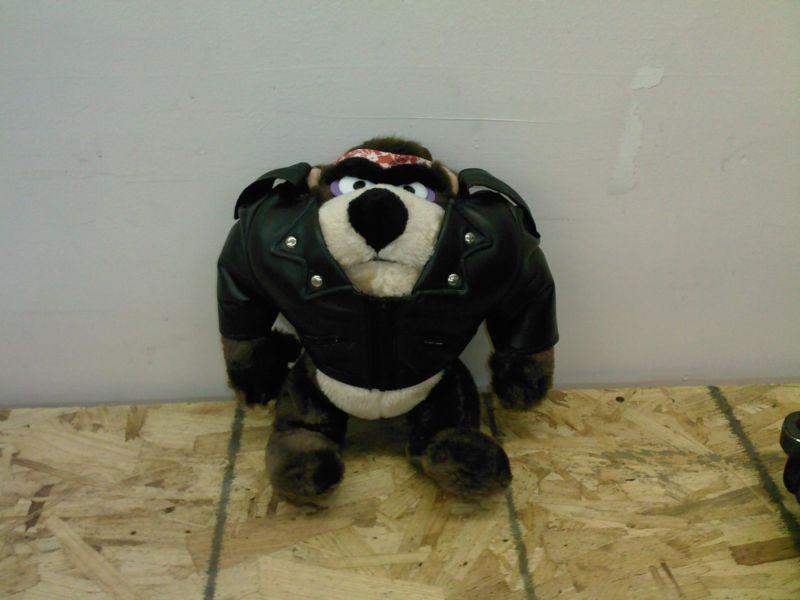 "taz" as a biker stuffed animal