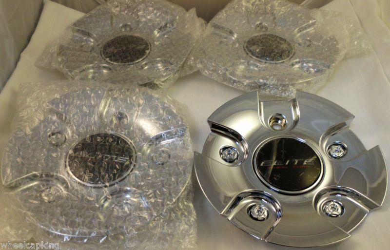 Elite wheels chrome custom wheel center cap caps set of 4 # cap m-816 new!