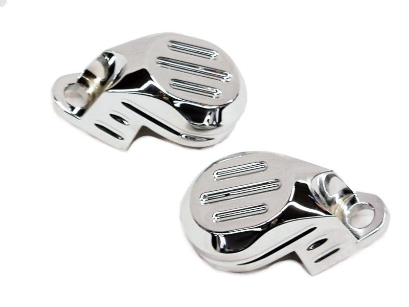 Boss hoss motorcycle bike chrome front swing arm cover set pair