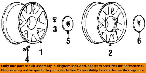 Cadillac gm oem 9593272 wheels-center cap