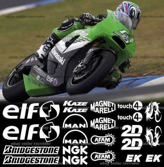 Motogp decal sticker kit for kawasaki sport bikes