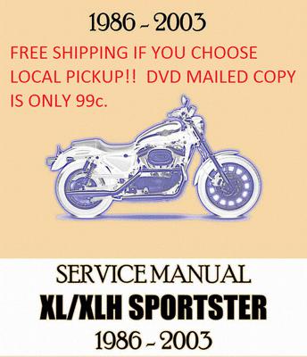 1986-2003 harley davidson sportster xl xlh service repair workshop manual 86-03