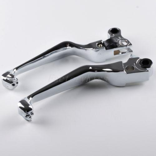 Gau chrome clutch brake levers for harley softail sportster xl v90