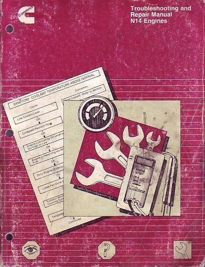 Cummins 855 n14 diesel engine service manual troubleshooting repair thru 1992