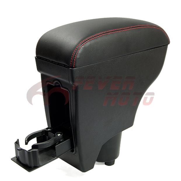 Black centre console storage armrest box for 06 07 08 09 10 toyota yaris vitz