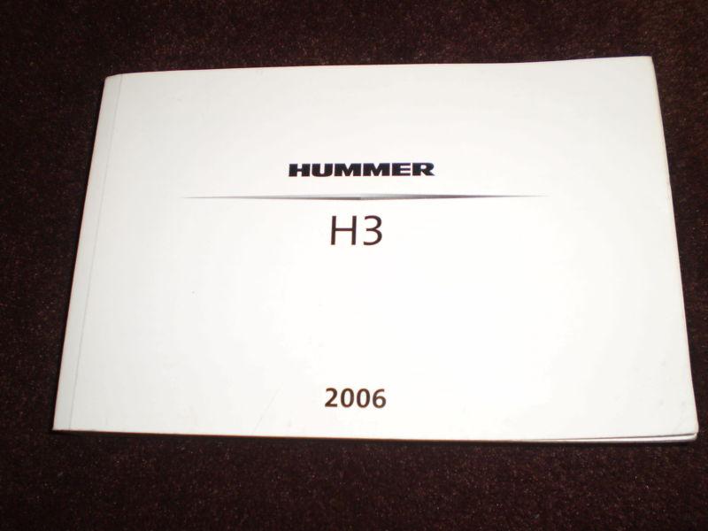 2006 hummer h3 suv owners manual book guide all models