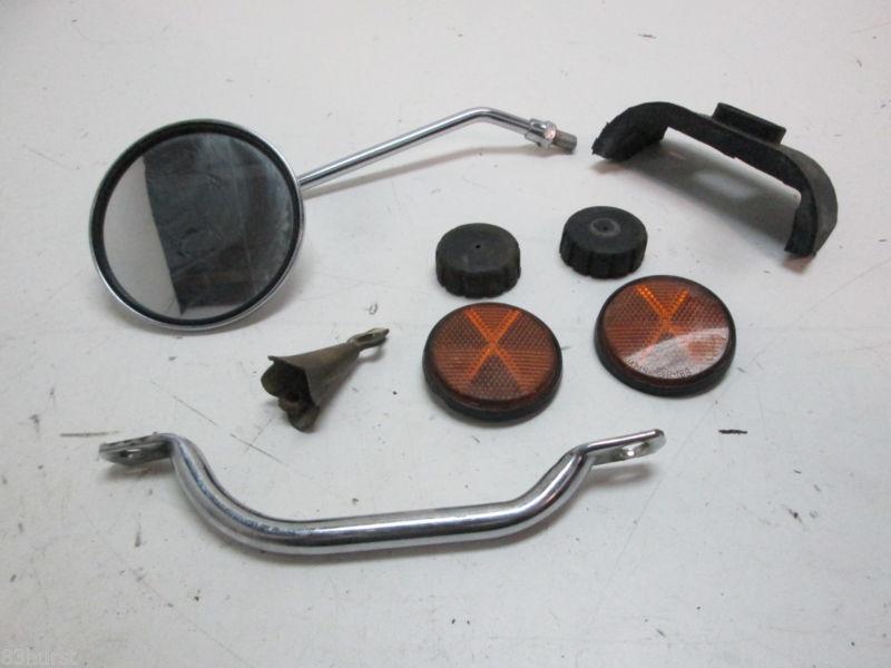 Yamaha 1982 sr250 sr 250 exciter mirror & grab bar & reflectors & tank rubber