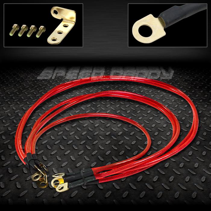 1 x 25"/2 x 33/2 x 40.5" car/truck battery electronic ground wire cable cord red