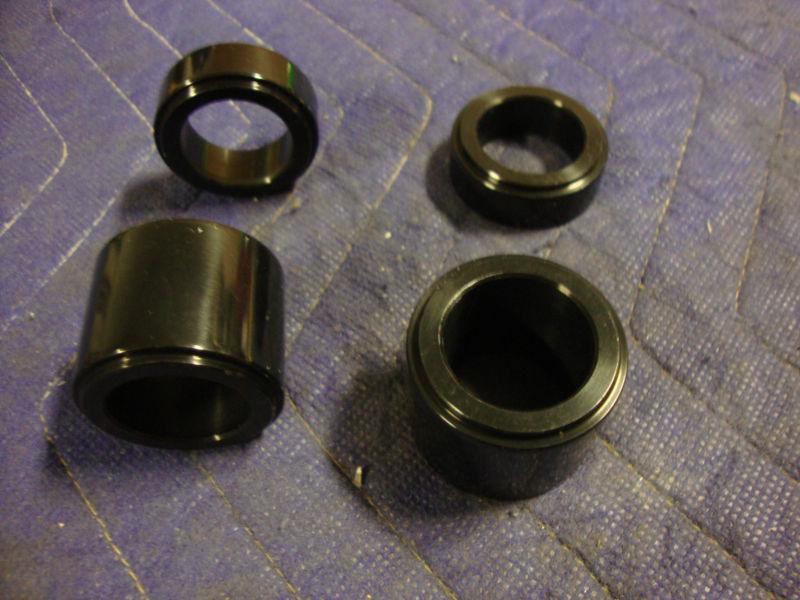 Set of 4 big dog 1" wheel spacers black w/ bearing shoulder bdm